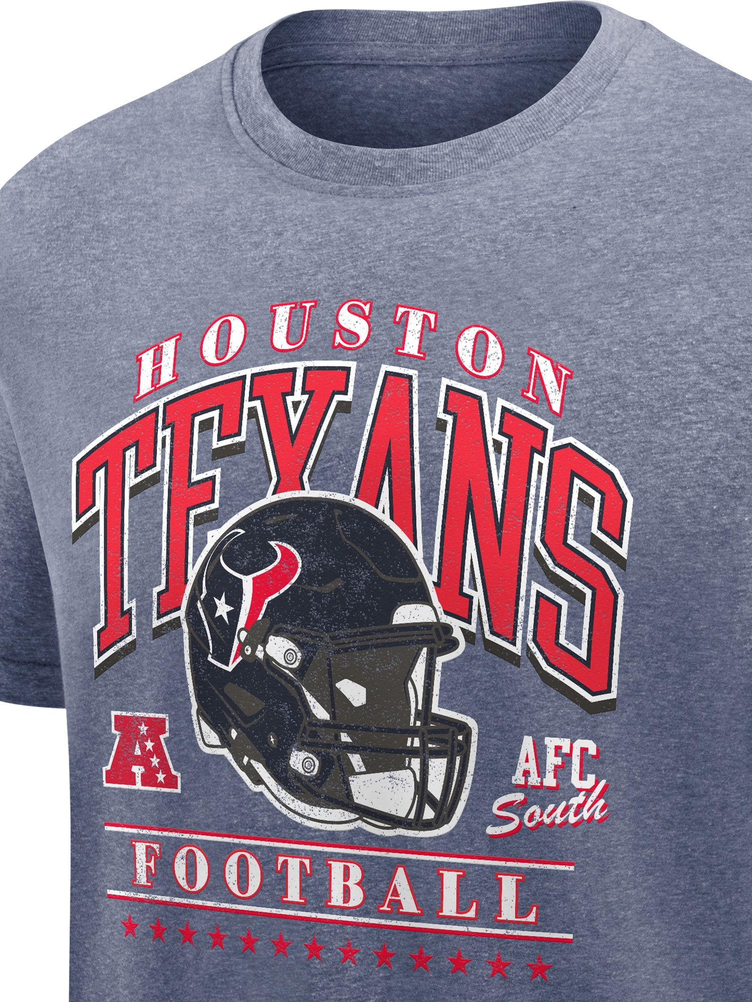 NFL Houston Texans Men's Synthetic Navy Heather Short Sleeve T-Shirt