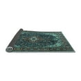 thumbnail image 2 of Ahgly Company Indoor Square Medallion Light Blue Traditional Area Rugs, 4' Square, 2 of 4