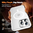 thumbnail image 6 of for iPhone 14 Pro Case Magnetic Compatible with MagSafe Slim Translucent Matte Phone Case Cover 6.1 inch, Frosted White, 6 of 14