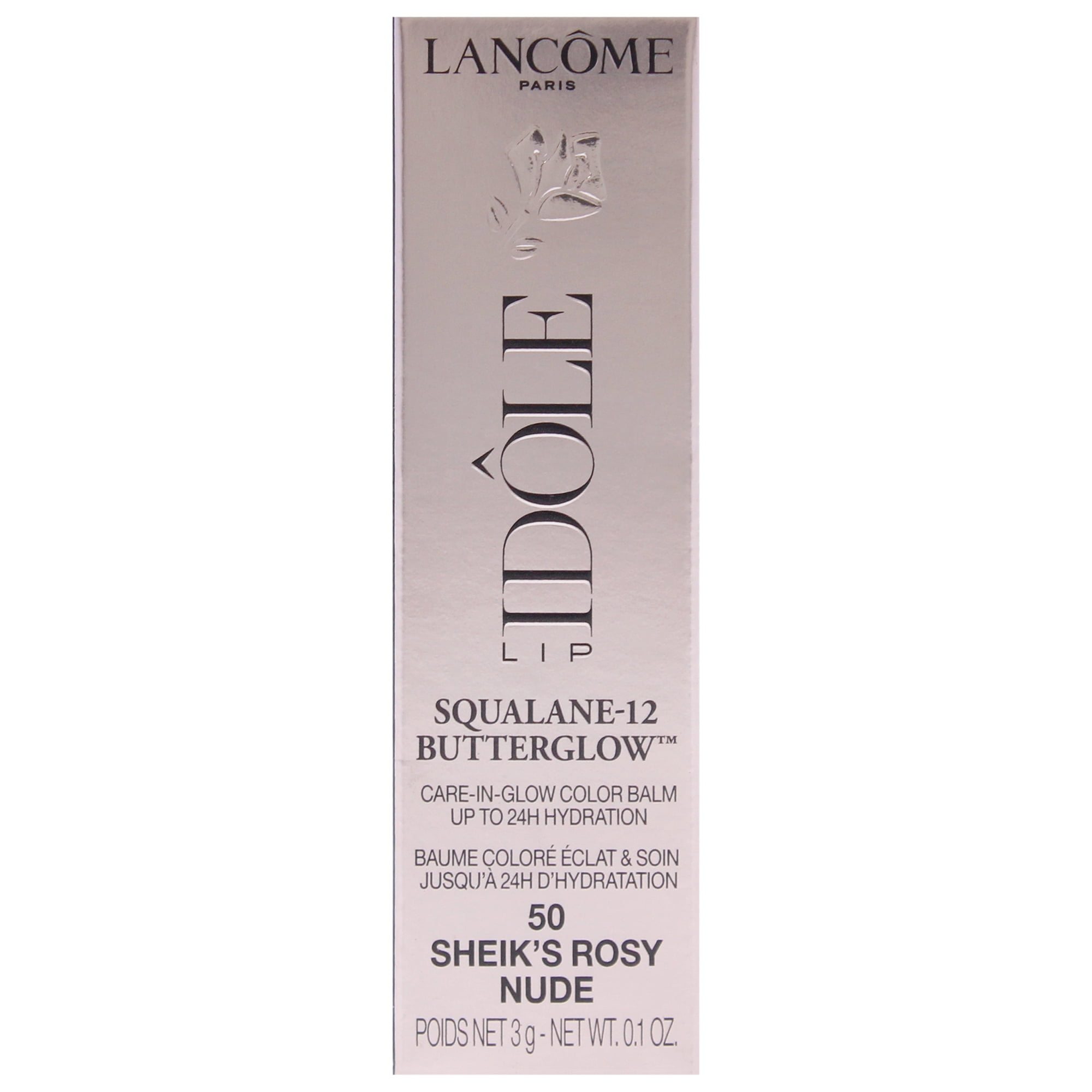 Lancome Lip Idole Squalane-12 Butterglow- 50 Sheiks Rosy Nude , 0.1 oz Lip Balm