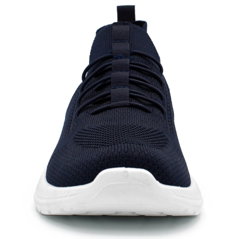 Akademiks Men\'s Flux Slip-On Sneakers Navy 12M Amazon.com | AKADEMIKS Mens Olney Knit Slip on, Comfortable  main image 4