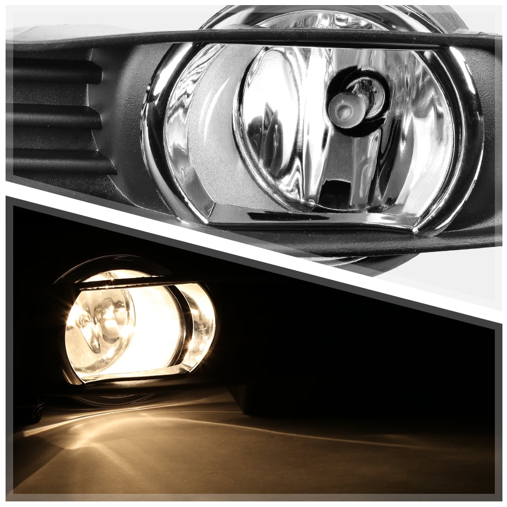 DNA Motoring For 07-09 Toyota Camry Clear Lens Bumper Fog Light Lamps Pair w/Bezel+Wiring+Switch