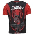 thumbnail image 2 of Marvel Avengers Spider-Man Miles Morales Toddler Boys Athletic T-Shirt Mesh Shorts Set Black 3T, 2 of 5