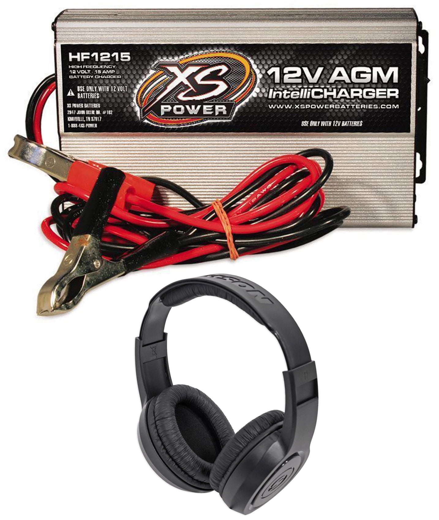 XS Power HF1215 High-Freq AGM Battery Intelli Charger D375 D680  S925+Headphones 