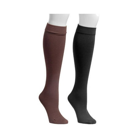 Leopard Knee High Socks - Women's Fleece Lined 2-Pair Pack Knee High Socks