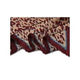 thumbnail image 3 of INSPIRE CHIC Women's Retro Leopard Pleated Rhombus Scarf Neck Scarves Neckerchief Wine Red, 3 of 5