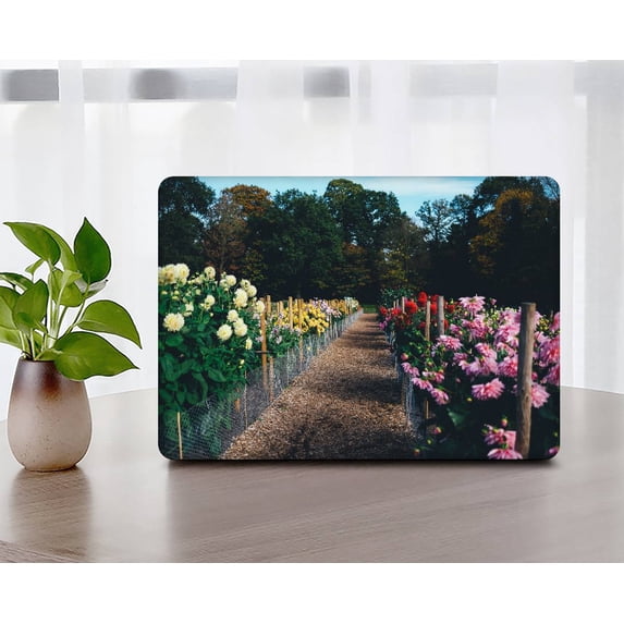 KSK KAISHEK Protective Case Hard Cover Only for MacBook Pro 16"( XDR Display, 2019 - 2020) + Black Keyboard Cover Model A2141, Type C Flower 1735