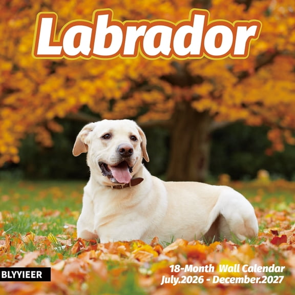 2027 Wall Calendar,Labrador Wall Calendar, 12" x 24" Open,Family Planner Calendar Organizer with Labrador Images, for Dogs Lovers