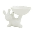 thumbnail image 1 of Estatua de conejo con bandeja, escultura decorativa, adorno artesanal, bonita decoración para el hogar. Blanco, 1 of 9