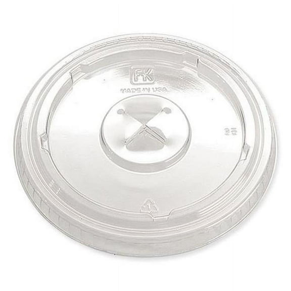 Fabri-Kal LKC1220FX X-Slot Greenware Cold Drink Lids Fits 12 oz. to 20 oz. Cup (1000/Carton)