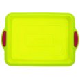 thumbnail image 1 of Plaque de Cuisson Plateau en Silicone Portable pour Gâteau Biscuits Pain avec Poignée (Vert), 1 of 9