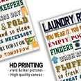 thumbnail image 5 of wash clothe Rules Canvas wall prints White simple Wood Background Bathroom interest printing Signs Framed HD Picture Art Home Decoration Easy to Hang Size 12x16 inches, 5 of 6