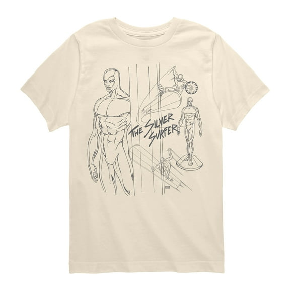 Fantastic Four - Silver Surfer Sketch - Youth Boys Short Sleeve Graphic T-Shirt