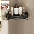thumbnail image 1 of Meitianfacai Bathroom Shelves Shower Rack, Bath Corner Shower Shelves Adhesive Caddy Wall Mounted No Drilling Racks Shower Organizer Basket Aluminum Storage For Bathroom Kitchen,Black, 1 of 6
