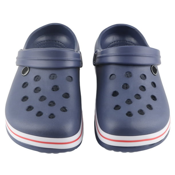 Pantuflas de punta cerrada, huecas, transpirables, con amortiguación, ligeras, de EVA, para exteriores, verano, color azul 40