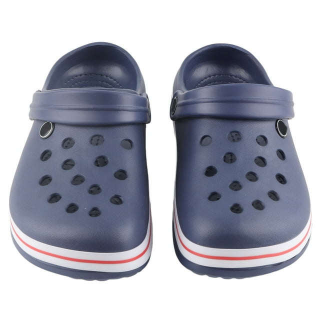 Pantuflas de punta cerrada, huecas, transpirables, con amortiguación, ligeras, de EVA, para exteriores, verano, color azul 40