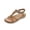 Brown, variant on Fiaer Women's Arch Support Summer Sandals Beach T-Back Flats Comfort Walking Bohemian Sandals White 9