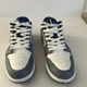 thumbnail image 4 of N I-K-E Mens A i r-Jor-dan 1 Low Ashen Slate Blue White Leather Sneakers Size 10.5, 4 of 6