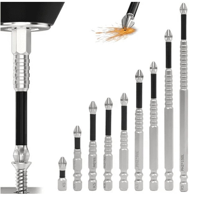 9 Pcs Xtellar Juego De Broca Perforación De Destornillador Magnético