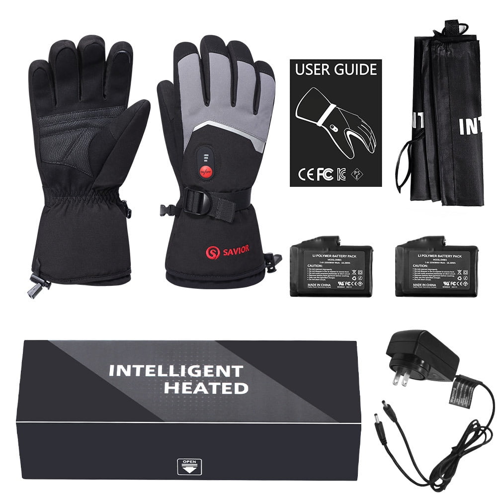 Savior Heat Electric Heated Gloves Unisex Battery Powered Hand Warmer Hunting Glove Perfect for Skating Hiking Cycling,Relieve Raynauds Disease