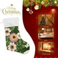 thumbnail image 4 of Coolnut 17.7 Inch Christmas Stockings, 2 PCS Flowers Butterflies Presonalized Large Stocking Sock for Family Holiday Xmas Party Decorations, 4 of 7