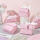 thumbnail image 5 of Kit de 16 cajas de regalo rosas para bodas (DIY), caja de papel kraft con asa de perla, cintas, pegatinas, cajas de regalo., 5 of 6
