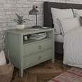 thumbnail image 2 of Novogratz Her Majesty 2 Drawer Nightstand, Pale Green, 2 of 15
