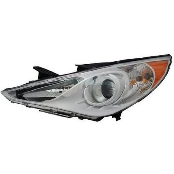 Left Driver Side Halogen Headlight Assembly - Compatible with 2011 - 2014 Hyundai Sonata GLS 2012 2013