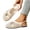 Beige, variant on Women's Woven Slingback Flats, Closed Toe with Buckle, Breathable Comfort Footwear for Casual Brown 40
