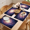 thumbnail image 5 of Sun Explosion Placemats Set of 8 Modern Abstract Art Galaxy Universe Place Mats Indoor Wipeable Table Mats Washable Cloth Dining Table Placemats for Kitchen Holiday Party Home Decor 13x19 Inch, 5 of 9