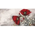 thumbnail image 2 of Tramoni, Oliver 24x14 Black Ornate Wood Framed with Double Matting Museum Art Print Titled - Duo de coquelicots I, 2 of 4