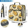 thumbnail image 3 of ALAZA Zipper Binder Vintage Rugby Football 3 Ring Trapper Keeper File Folder Organizer Bag, 3 of 8