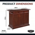 thumbnail image 2 of Hathaway Ridgeline Home Bar Set w/ Storage, 5-ft, Walnut Finish, 2 of 7