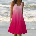thumbnail image 2 of Vestido HUOGUO, moderno para mujer, vacaciones y verano, estampado degradado, 2 of 5