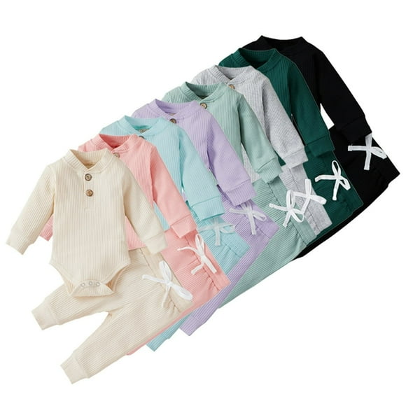 Newborn Baby Boys Girls Clothes 2Pcs Spring Fall Outfits New Born Clothes Baby Boy Coming Home Outfit 1-24Months Baby Sweater Set Baby Girl Tracksuit