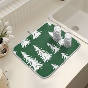 Nature's Evergreens Dish Drying Mat for Kitchen, Quick Drying Absorbent Soft Durable 16 x 18
