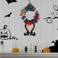thumbnail image 2 of EUDIDV Creepy Tabletop Decor Halloween Wreath Pendant Witch Hanging Legs Wreath Artificial Flower Ribbon Bow Embellishment Ghost Door Garland Halloween Figurines, 2 of 5