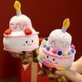 Chicmine Birthday Cake Plush Doll Gift for Kids Strawberry Cake Pillow