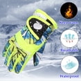 thumbnail image 5 of Baberdicy Gloves Windproof M/L Size Winter Warm Boys Outdoor Skating Snow Kids Ski Girls Gloves Snowboarding Kids Gloves Mittens Kids Children Ski Gloves L, 5 of 6