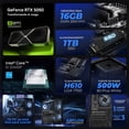 thumbnail image 3 of Computadora Gamer Completa Xtreme PC Gaming NVIDIA GeForce RTX 5050 Intel Core i5 12400F 16GB SSD 1TB Monitor 23.8 180Hz WIFI BT Black experiencia de juego fluida en nivel medio, 3 of 6