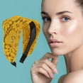 thumbnail image 2 of Unique Bargains 1 Pc Delicate Lace Headband 6.3"x3.15" Yellow, 2 of 6