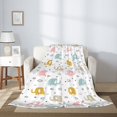 thumbnail image 2 of Gaeub Little Elephant Print Flannel Throw Blanket, Home Fleece Throw Blanket for Couch or Bed,Decorative Blankets,Lightweight Fuzzy Flannel Blanket-60"x50", 2 of 6