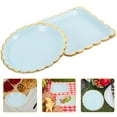 thumbnail image 3 of PAMINGONO Skyblue Disposable Paper Plates for Daily Use and Parties, 20 Count, Ideal for Salads, Desserts, and More, 3 of 8
