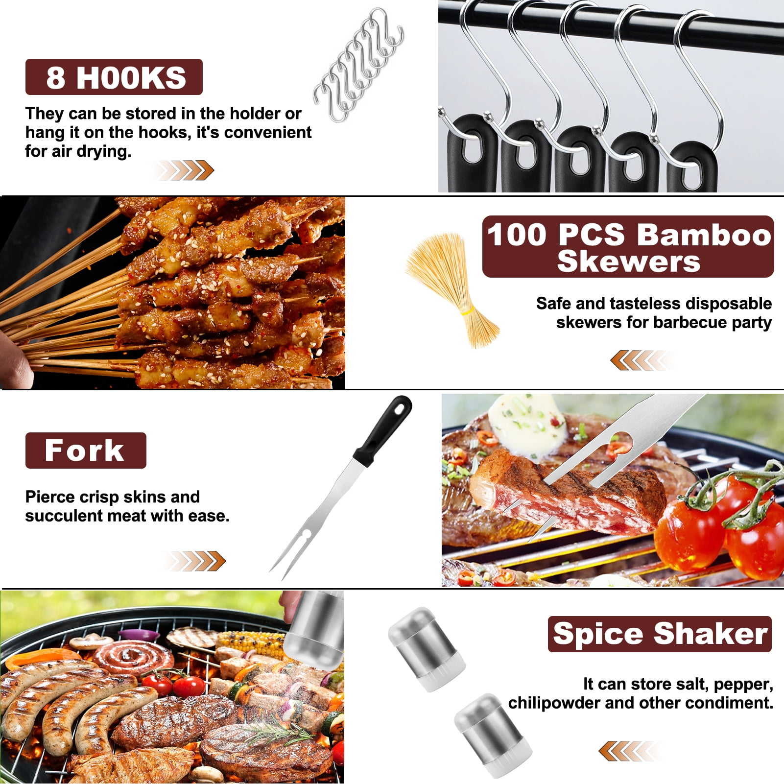 cyrico Griddle Accessories Kit, 126 Pcs Flat Top Grill Accessories for Blackstone and Camp Chef, Grill Spatula Set with Enlarged Spatulas, Basting Cover, Scraper, Burger Press, Carry Bag for Outdoor