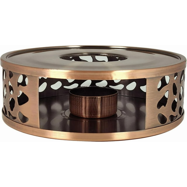 ACBSUSU Teapot Candle Warmer, Tea Light Heater, Teapot Heating Base with Candle Holder (C-Bronze)