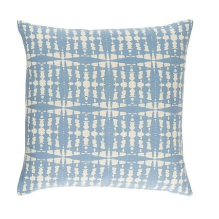 22 Powder Blue And Snow White Chevron Decorative Throw Pillow