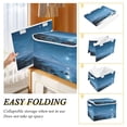 thumbnail image 4 of Foldable Fabric Storage Bin With Handle Collapsible Basket Box Storage With Lid Organizer Starry Night Sky, 4 of 7