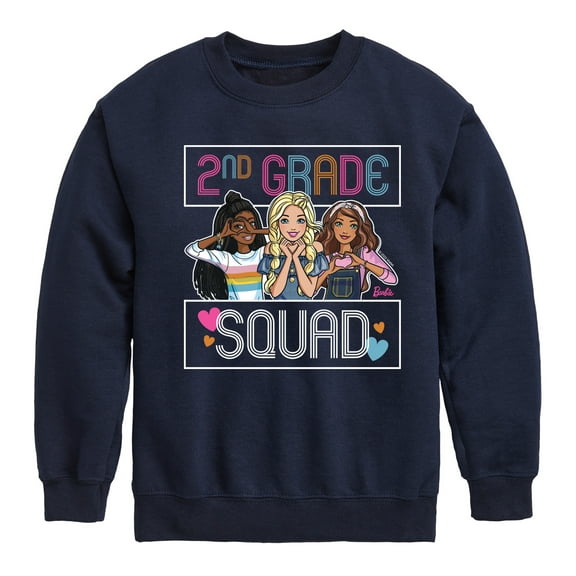 Barbie - Back To School - 2nd Grade Squad - Toddler And Youth Crewneck Fleece Sweatshirt