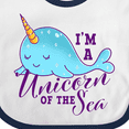 thumbnail image 4 of Inktastic Cute Narwhal I'm a Unicorn of the Sea Girls Baby Bib, 4 of 4