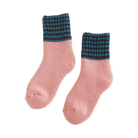 

Heiheiup 2020 New Winter Warm Striped Home Wool Socks For Women Socks Women Thick